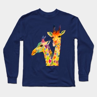 Three Curious giraffes Long Sleeve T-Shirt